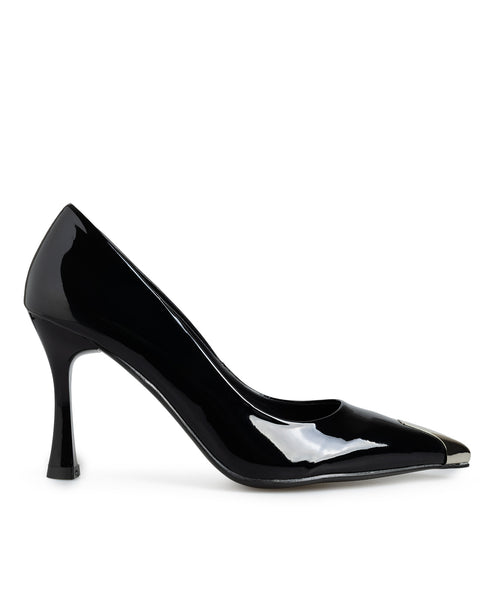 Zapatilla Negra Punta Metal 12