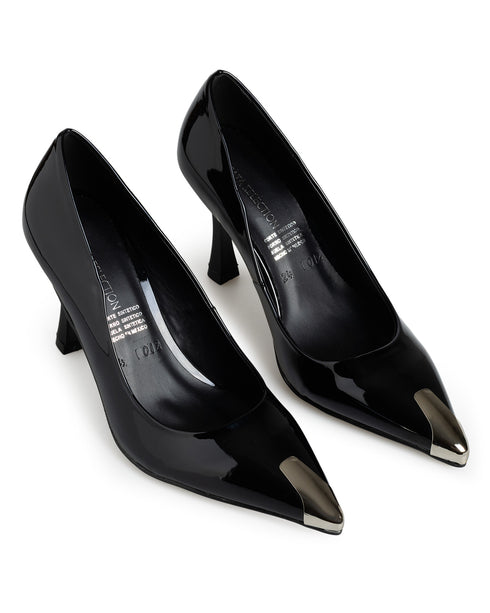 Zapatilla Negra Punta Metal 12