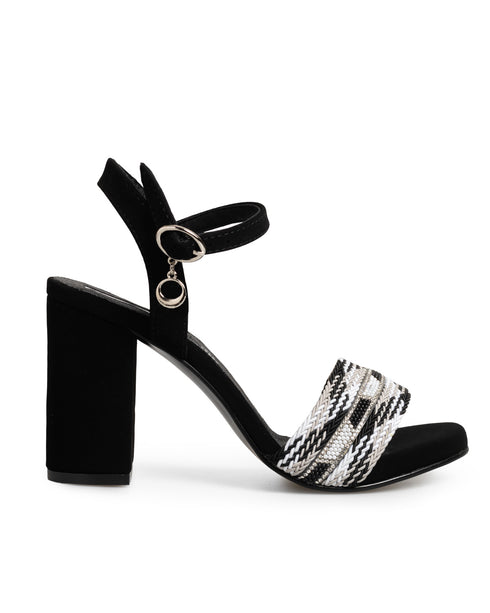 Zapatilla Negra Doble Tira Multicolor 4R