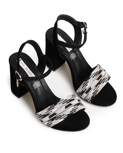 Zapatilla Negra Doble Tira Multicolor 4R