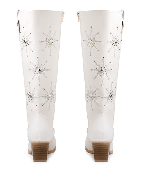 Bota Vaquera Latte Estrellas Estoperoles 2081