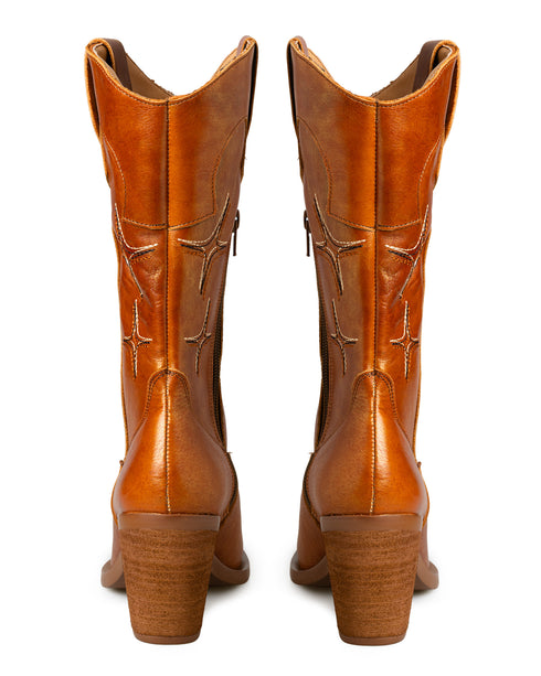 Bota Vaquer Miel Grabada 312