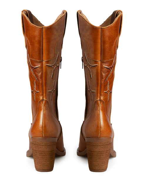 Bota Vaquer Miel Grabada 312