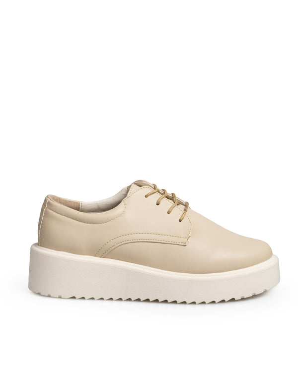 Zapato Tipo Tenis Nude Suela Ancha 348