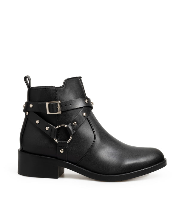 Botín Negro Hebilla 392