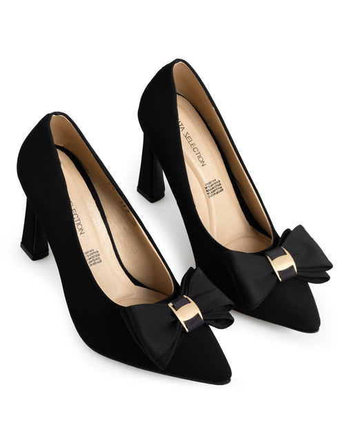 Zapatilla Negra Clásica Moño 512