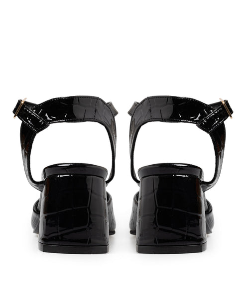 Zapatilla Picuda Negra Ankle Strap 606