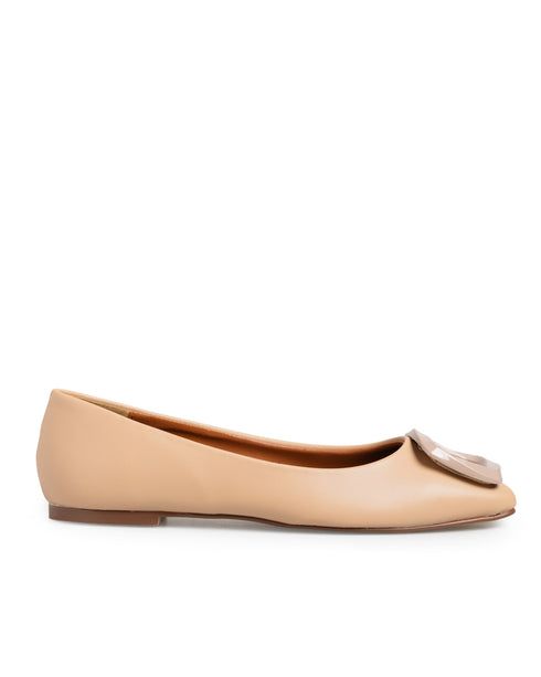 Balerina Flat Nude Hebilla 762