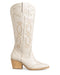 Bota Vaquera Latte Puntos Contraste 819