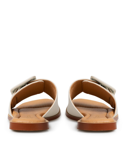 Sandalia Plana Latte Mule 879