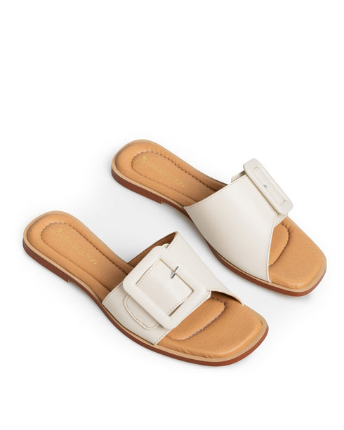 Sandalia Plana Latte Mule 879