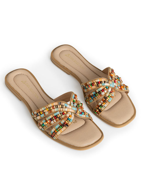 Sandalia Multicolor Mule Tiras Cruzadas 893