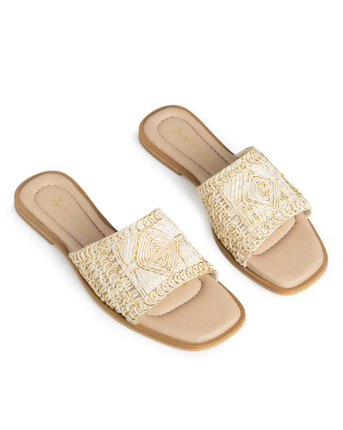 Sandalia Plana Yute Mule 897