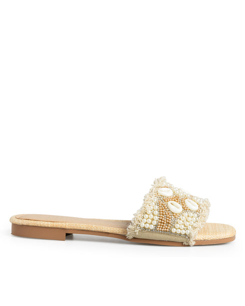 Sandalia Beige Yute Tejida 900