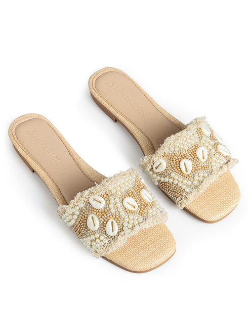Sandalia Beige Yute Tejida 900