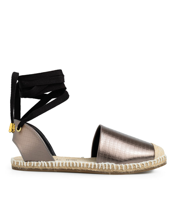 Alpargata Plana Inox Lace Up 962