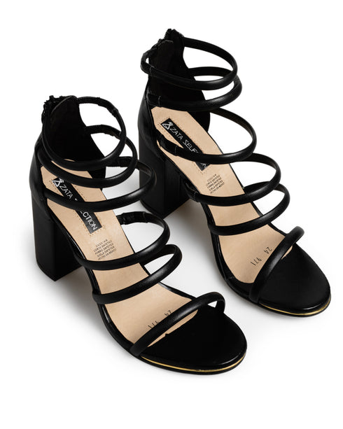 Zapatilla Abotinada Negra Tiras 971