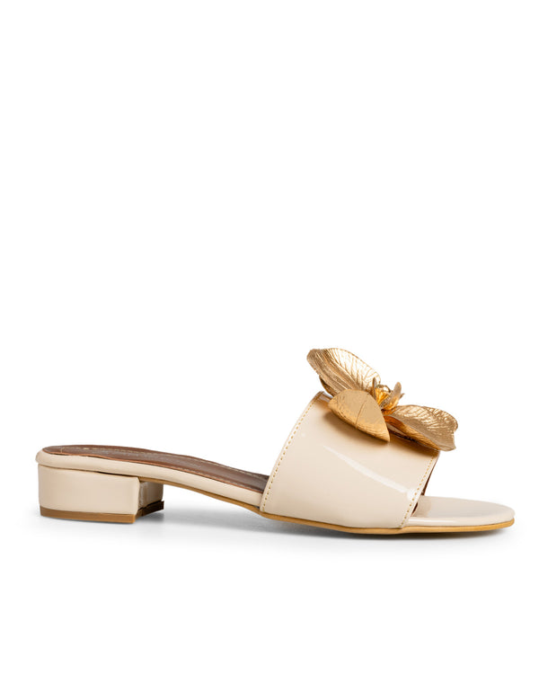 Sandalia Latte Mule Flor 1218