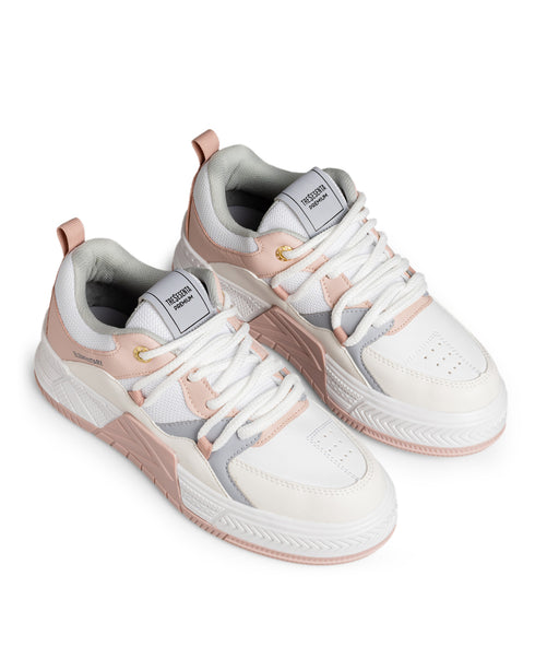 Tenis Chunky Blanco Con Rosa 1226