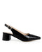 Zapatilla Negra Slingback Punta Víbora 1456