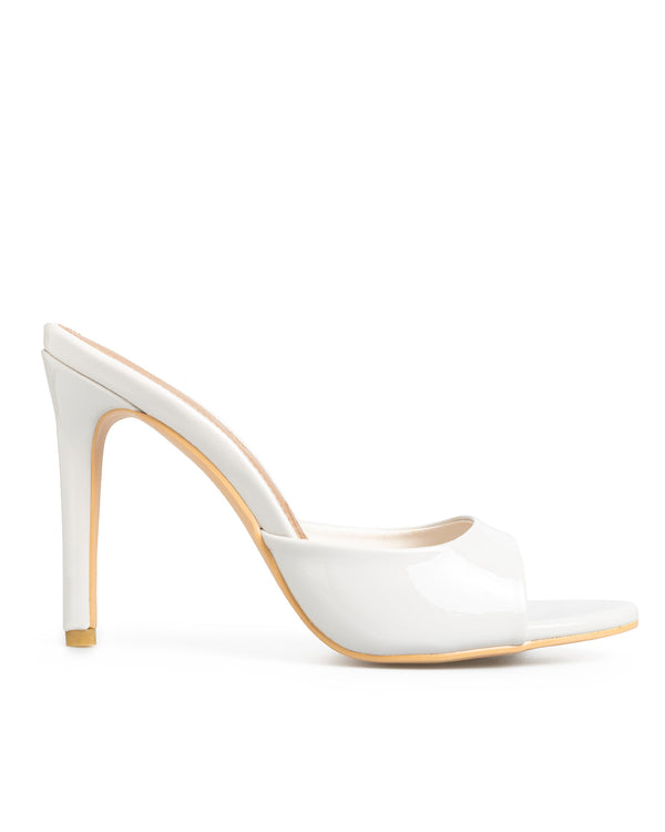 Sandalia Tacón Mule Latte 1810