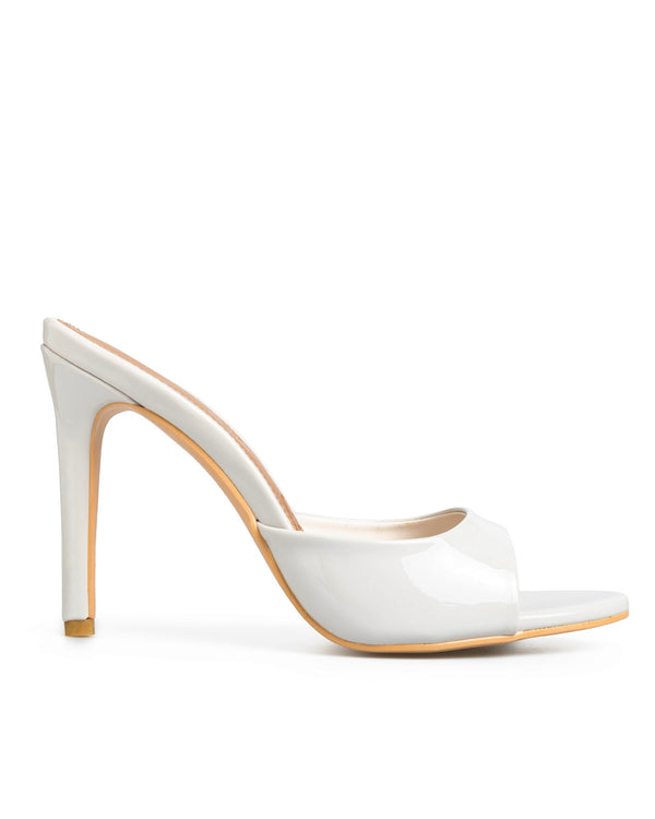 Sandalia Tacón Mule Latte 1810