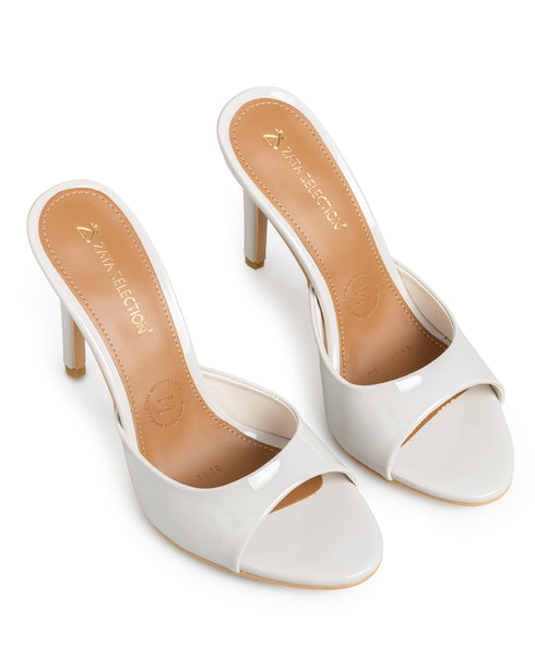 Sandalia Tacón Mule Latte 1810