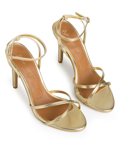 Sandalia Oro Tiras Cruzadas 1816