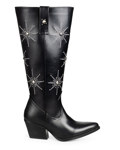 Bota Vaquera Negra Estrellas Estoperoles 2081