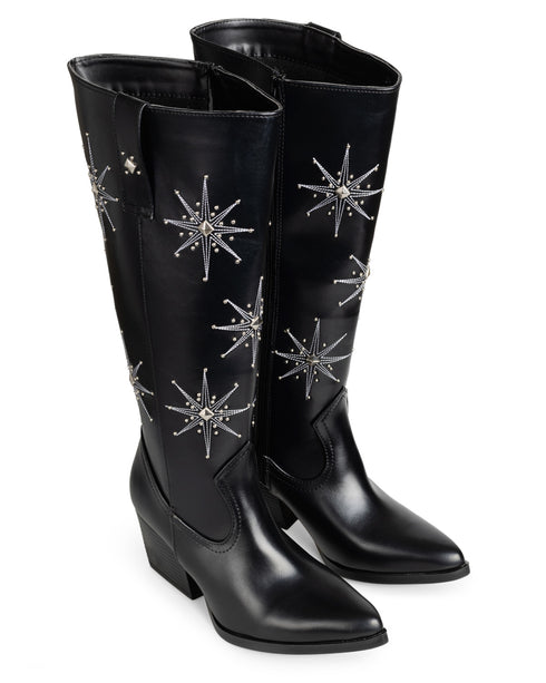 Bota Vaquera Negra Estrellas Estoperoles 2081