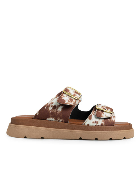 Sandalia Chuncky Vaca Manchas Café 2100