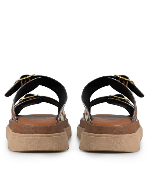 Sandalia Chuncky Vaca Manchas Café 2100