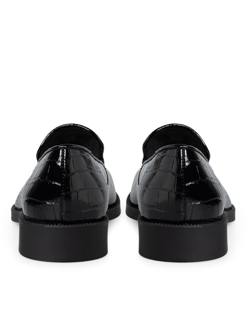 Mocasín Negro Croc Motitas 2501