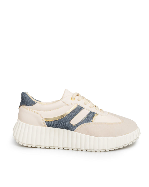 Tenis Latte Multicolor Suela Líneas 2519