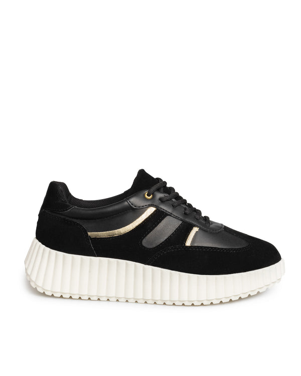 Tenis Negro Suela Líneas 2519