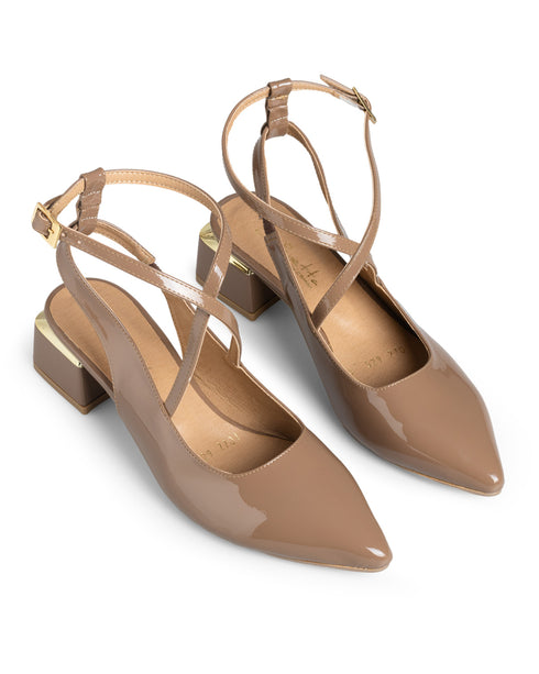 Zapatilla Camel Slingback Tiras Cruzadas 2701