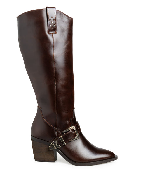 Bota Vaquera Café Hebilla 317P