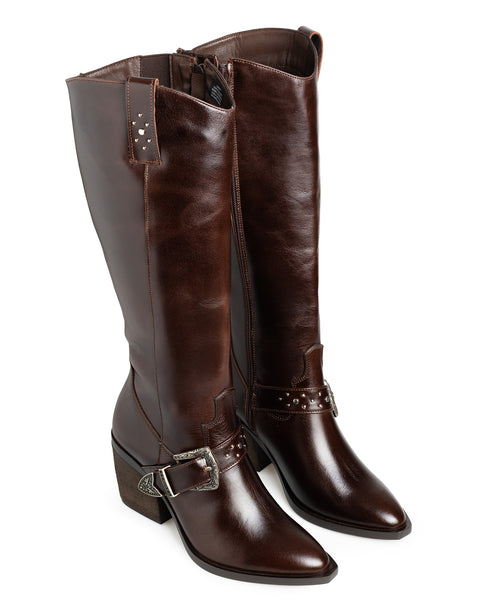 Bota Vaquera Café Hebilla 317P