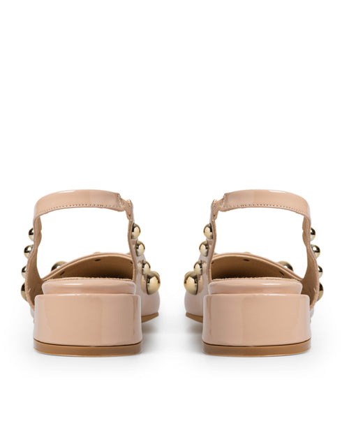 Zapatilla Nude Slingback Estoperoles 3572