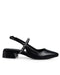 Zapatilla Negra Slingback Tira Estoperoles 3592