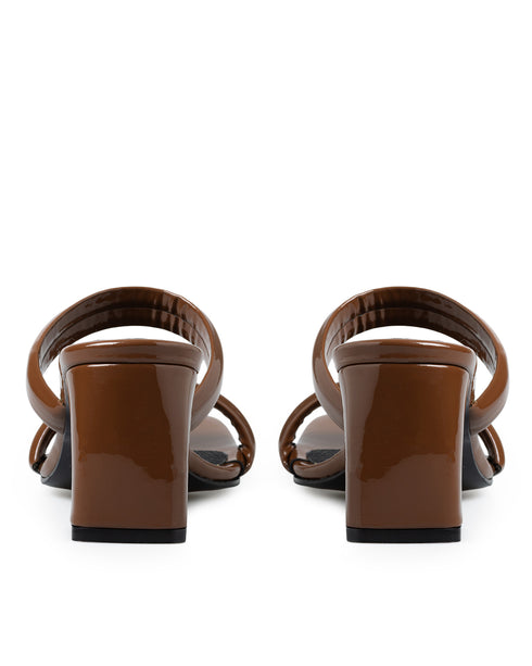 Sandalia Café Mule Doble Tira 3707 café
