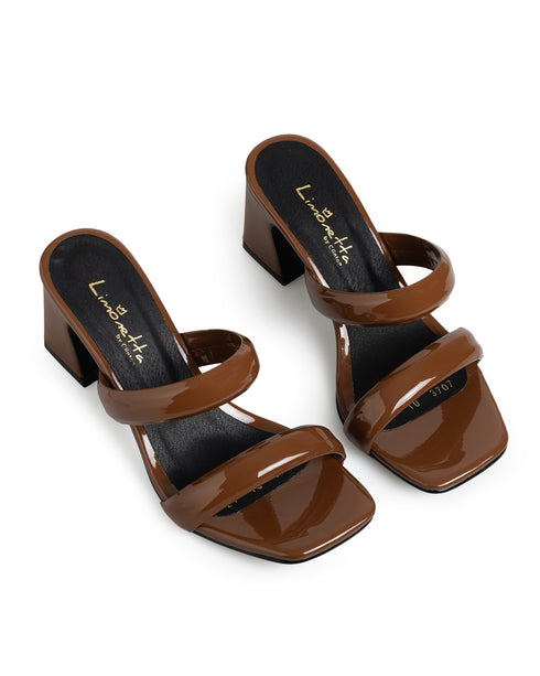 Sandalia Café Mule Doble Tira 3707 café