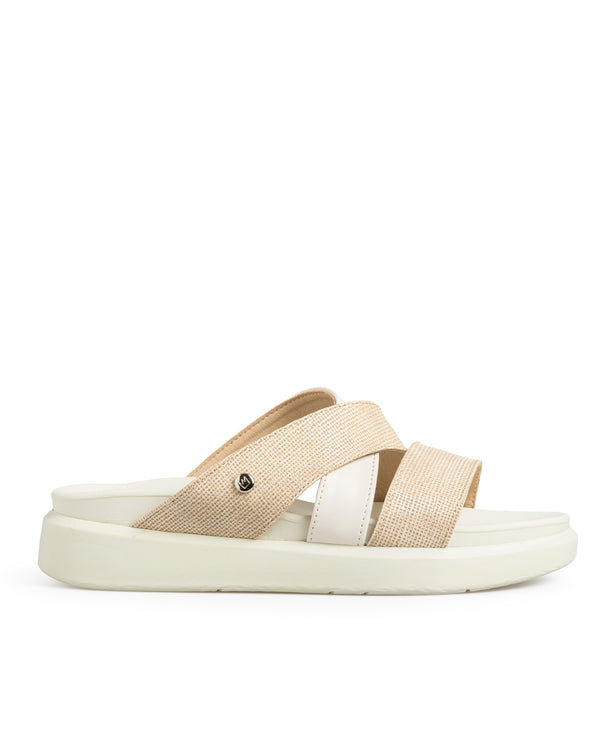 Sandalia Latte Tiras Cruzadas 3902