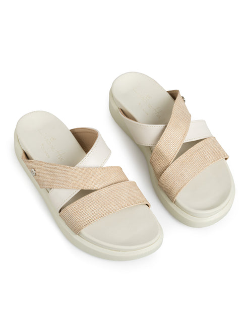 Sandalia Latte Tiras Cruzadas 3902