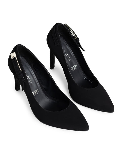 Zapatilla Negra Lisa Hebilla 4020