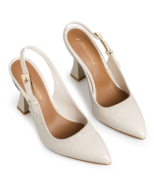 Zapatilla Latte Croc Slingback 4025