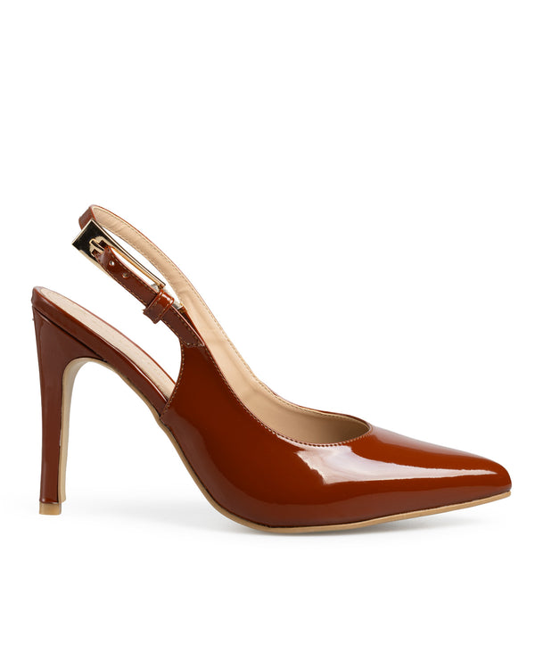 Zapatilla Picuda Miel Slingback 4040