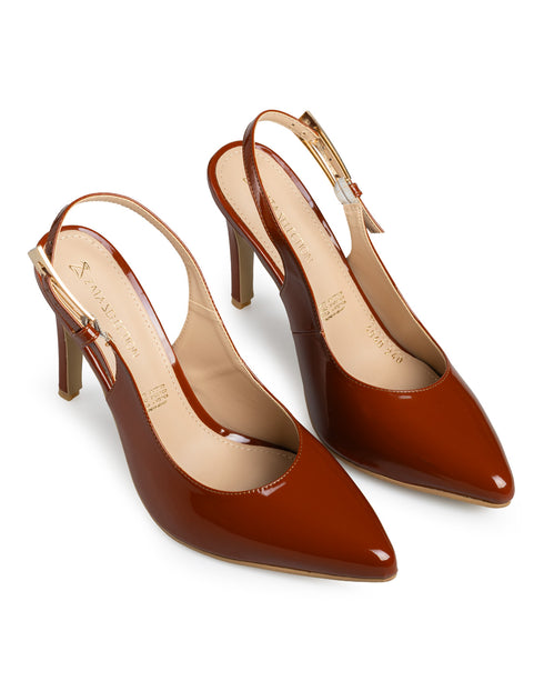 Zapatilla Picuda Miel Slingback 4040