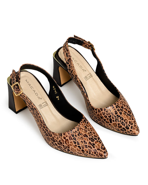 Zapatilla Slingback Leopardo 4240
