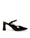 Zapatilla Negra Strap Punta Picuda 4244